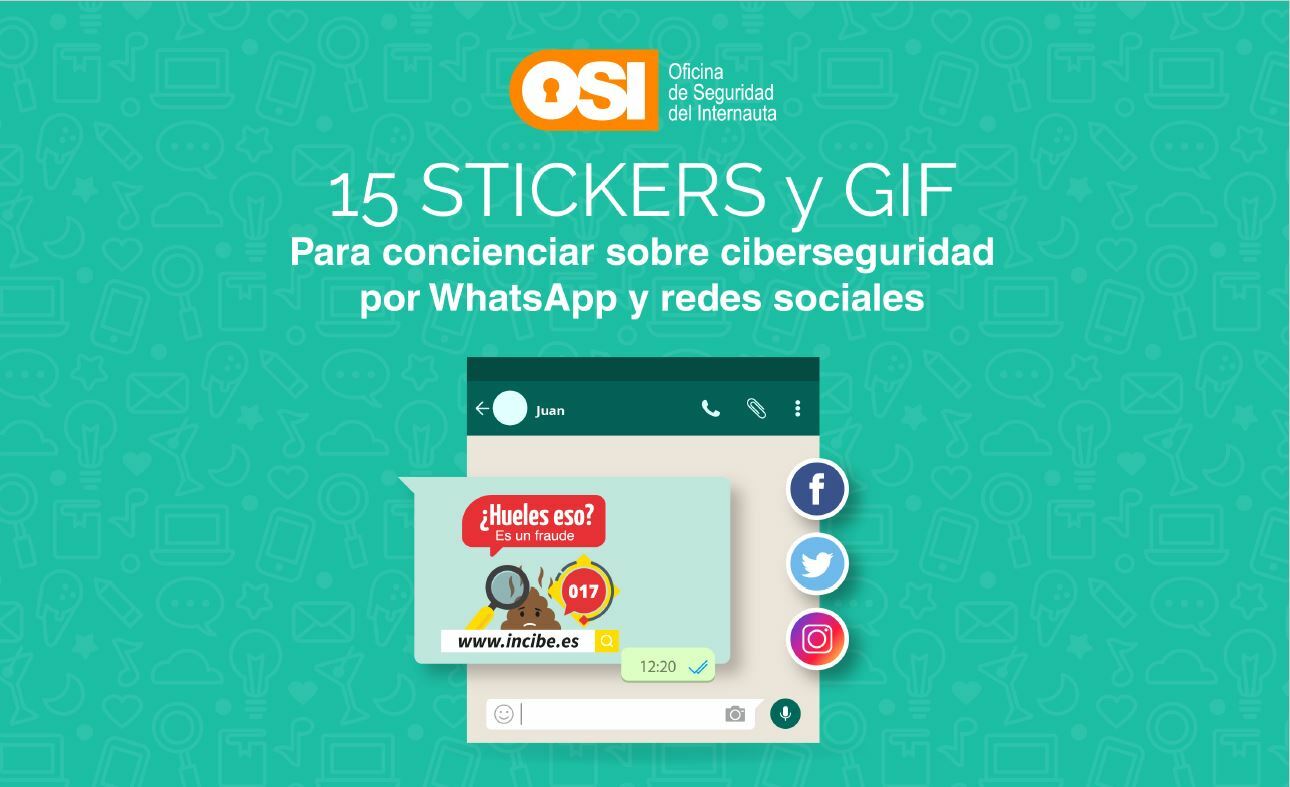 Recurso pedagógico stickers con los que ayudar a concienciar sobre ciberseguridad