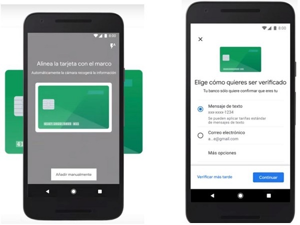 Capturar y verificar tarjeta - Google Pay