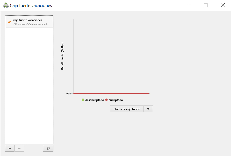 Cómo se bloquea una caja fuerte en Cryptomator