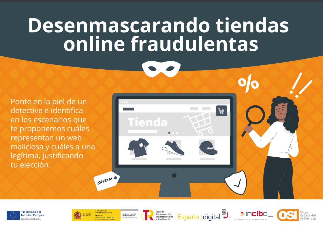 Actividad didáctica - Desenmascarando tiendas online fraudulenta