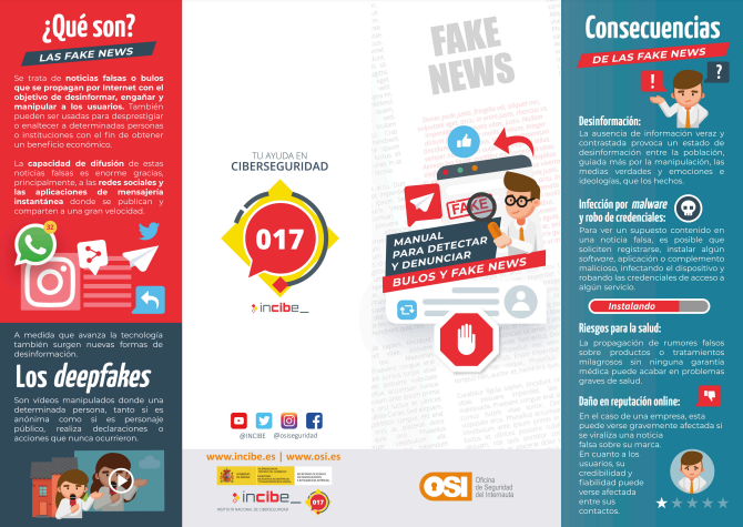 Cuadríptico Manual para detectar bulos y fake news