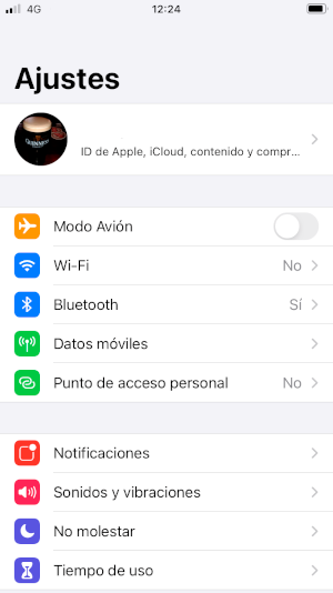 Imagen Ajustes iOS