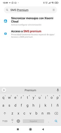 Acceso a SMS premium