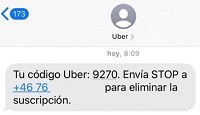 SMS Uber