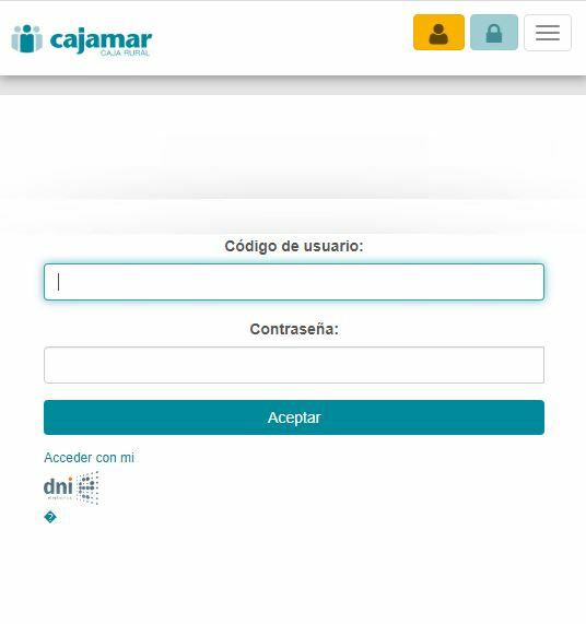 Web fraudulenta suplantando la identidad de Cajamar Caja Rural