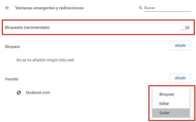 Bloqueo Chrome