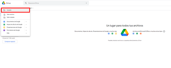 Carpetas en Drive