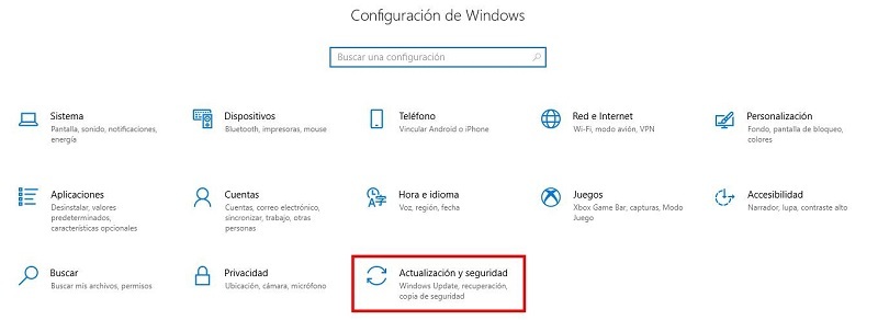 Imagen Configuración Windows