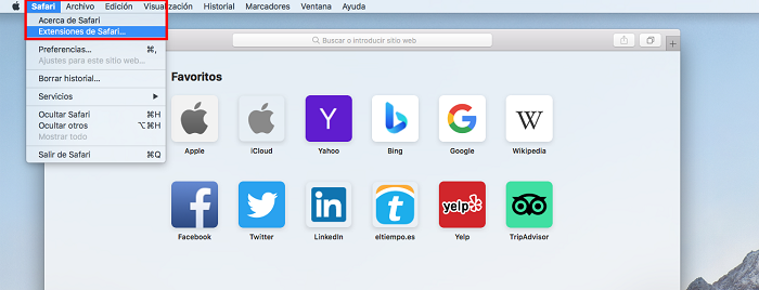 Extensiones Safari