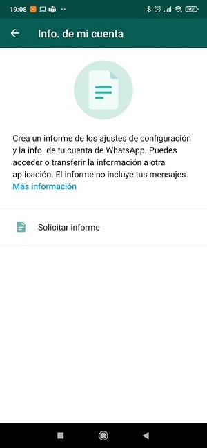 Ajustes de mi cuenta de WhatsApp