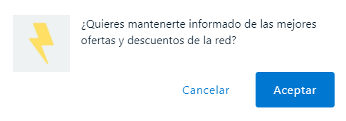 Notificaciones recibidas en páginas web