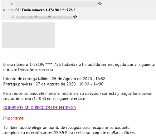 Ejemplo de phishing