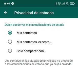 Privacidad Estados