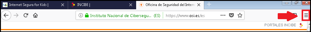 Imagen menú opciones Firefox