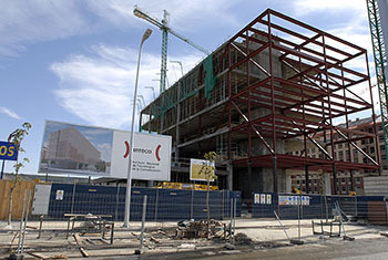 imagen de construcción del edificio de INTECO en León