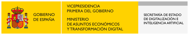 Gobierno de España, Vicepresidencia Primera del Gobierno, Ministerio de Asuntos Económicos y Transformación Digital. Secretaría de Estado de Digitalización e Inteligencia Artificial