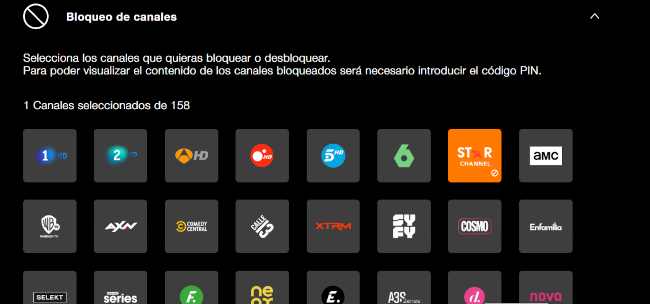 Bloqueo de canales Orange TV