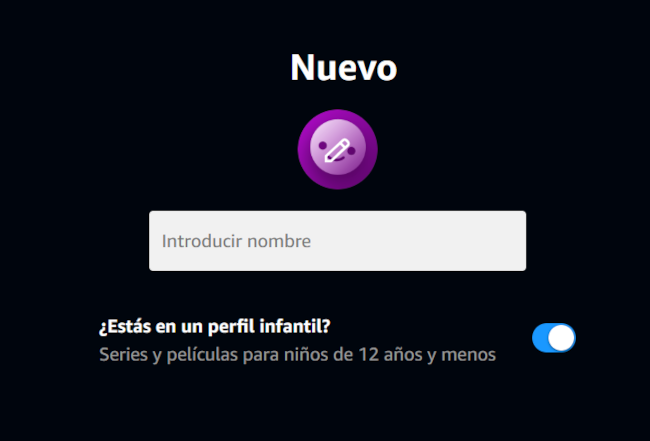 Nuevo perfil infantil de Prime Video