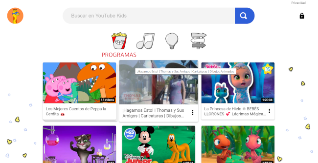 Configuración candado protección Youtube Kids