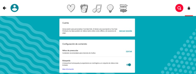 Configuración de nuestra cuenta Youtube Kids