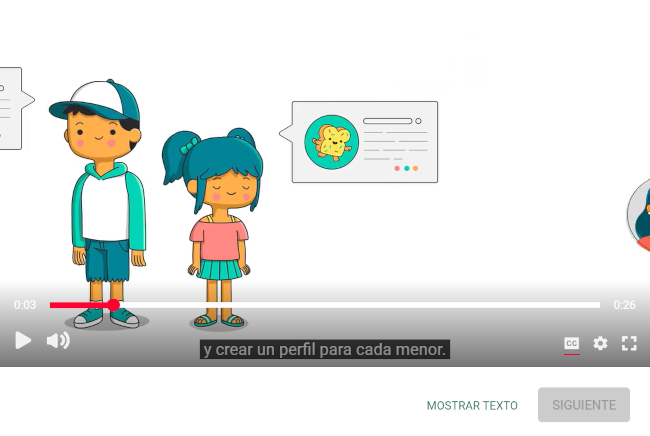 Configuración perfiles infantiles video Youtube Kids