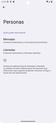 Categoría Personas Android