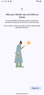 Mirar al frente Android