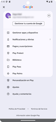 Perfil de Google Android