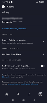 Cuenta Disney+