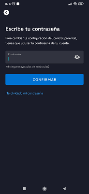 Escribir contraseña Disney+