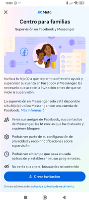 Centro para familias Facebook