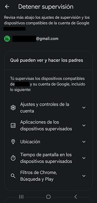 Supervisión de cuenta Google Family Link