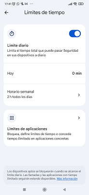 Límites de tiempo Google Family Link