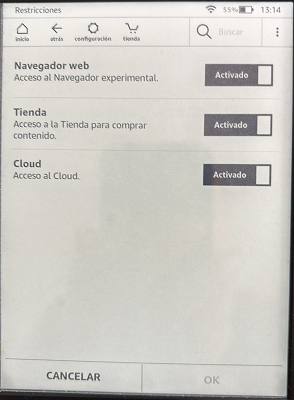 Bloqueos Kindle
