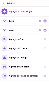 Añadir lugares Life360