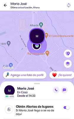 Opciones de alerta Life360
