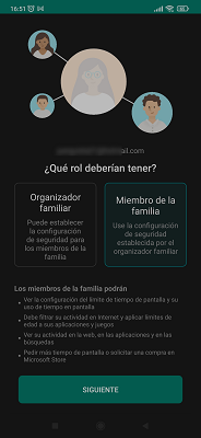 Rol del perfil Microsoft