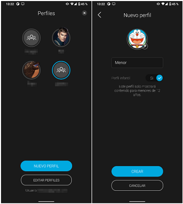 Editar y crear perfiles Movistar Plus+