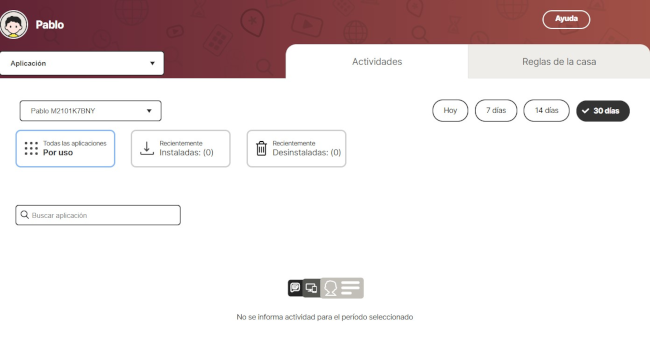 Supervisión de aplicaciones Norton Family