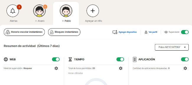 Bloqueo de contenido de Norton Family