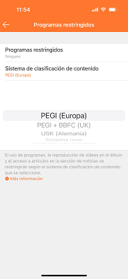 Programa de clasificación de contenido Nintendo Switch