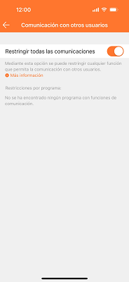 Restringir comunicaciones con otros usuarios Nintendo Switch