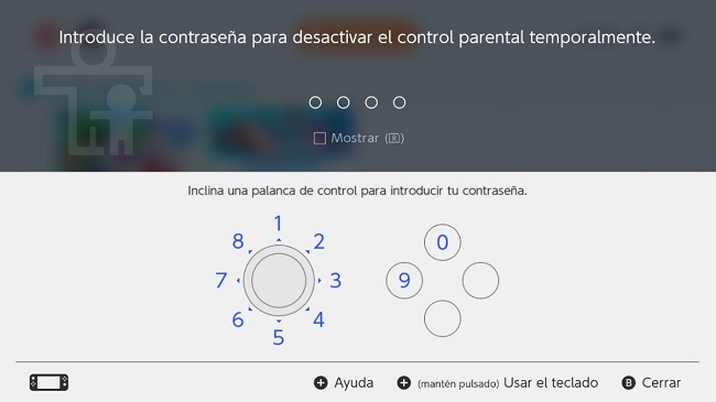 Activar el control parental Nintendo Switch