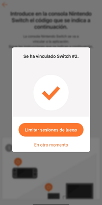 Vinculación entre app y consola Nintendo Switch
