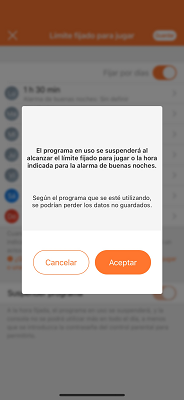 Suspender programa tras límite Nintendo Switch
