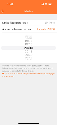 Establecer alarma Nintendo Switch