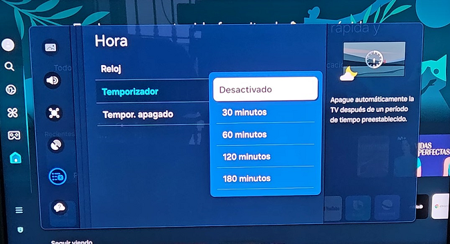 Establecer un temporizador Samsung