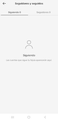 Seguidores y siguiendo de TikTok