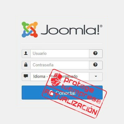 Inicio de sesión Joomla! Imagen que muestra el inicio de sesión de Joomla!