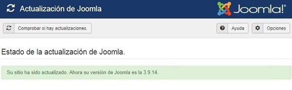 Joomla! actualizado.